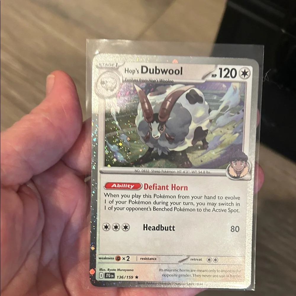 Pokemon Wooloo and Dubwool Promo Cosmos Holo cards from Journey‎ Together Set